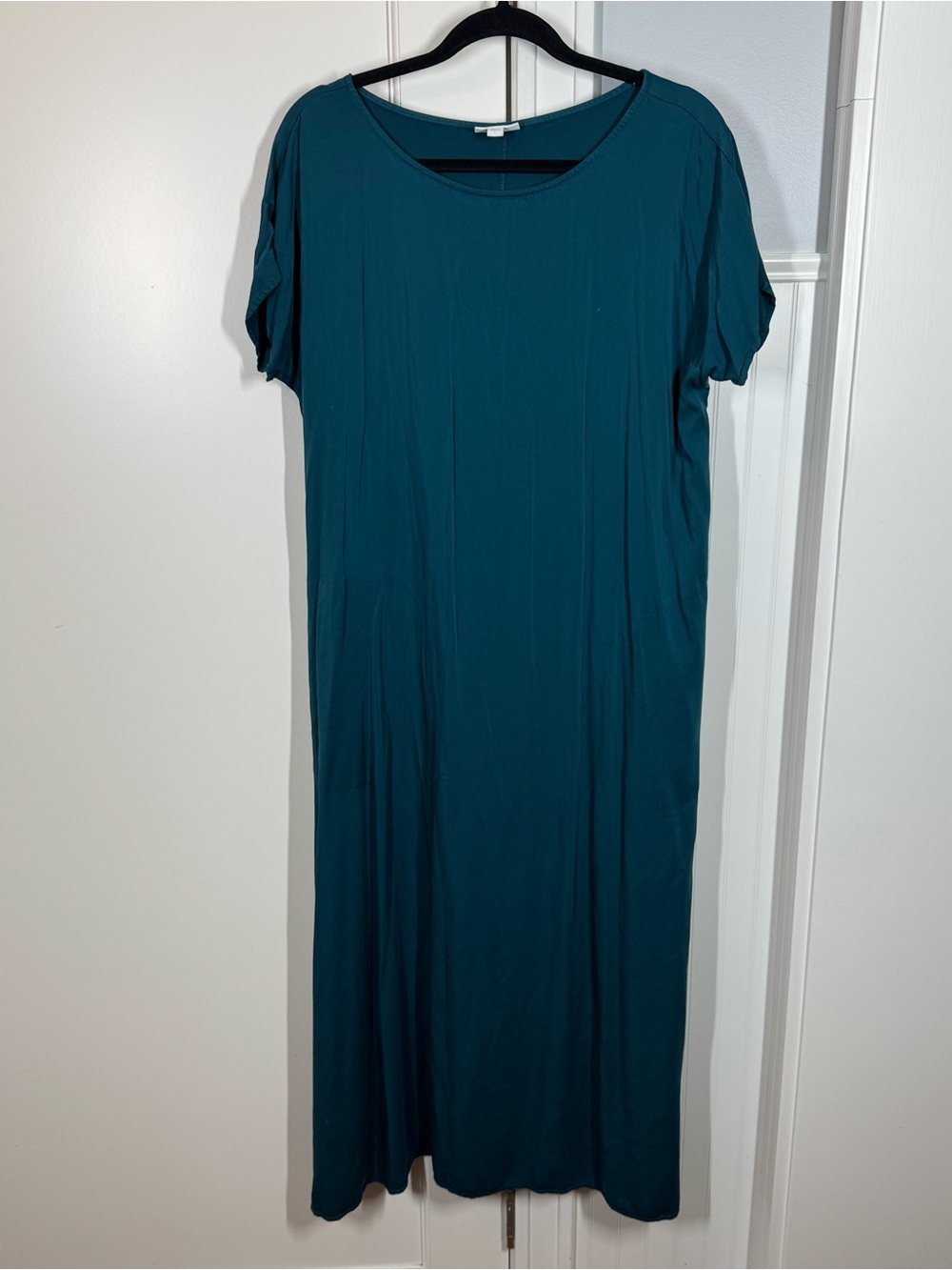 J. Jill Pure Jill cap sleeve deep teal “tourmaline” maxi dress‎ lenzing viscose